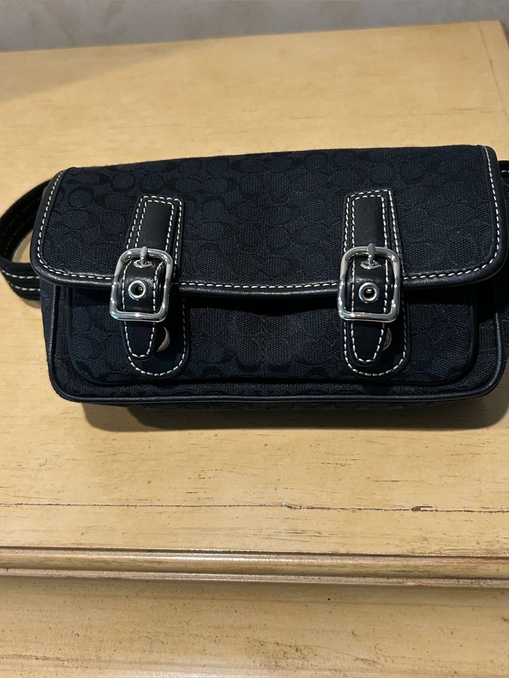 Signature vintage bon voyage women’s coach Y2K canvas belt bag - Picture 2 of 16
